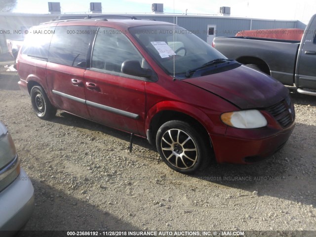 1D4GP24R65B197138 - 2005 DODGE GRAND CARAVAN SE RED photo 1