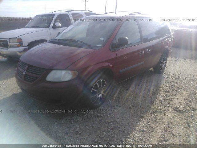 1D4GP24R65B197138 - 2005 DODGE GRAND CARAVAN SE RED photo 2