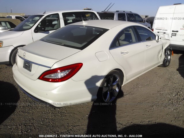 WDDLJ7DB3DA059211 - 2013 MERCEDES-BENZ CLS 550 WHITE photo 4