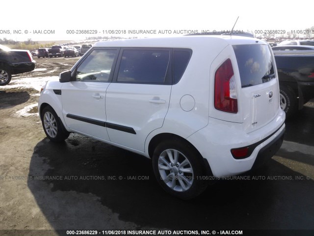 KNDJT2A67D7561836 - 2013 KIA SOUL +/!/SPORT WHITE photo 3