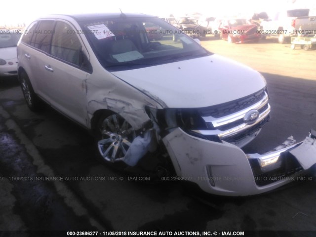 2FMDK3JC9BBB61384 - 2011 FORD EDGE SEL WHITE photo 1