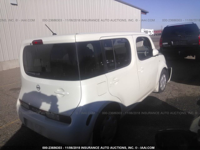 JN8AZ2KR3BT212494 - 2011 NISSAN CUBE S/SL/KROM WHITE photo 4