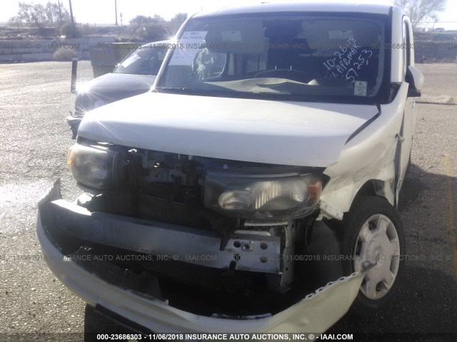 JN8AZ2KR3BT212494 - 2011 NISSAN CUBE S/SL/KROM WHITE photo 6