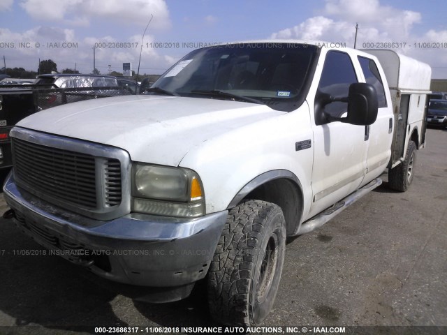 1FTSW31FX1ED84238 - 2001 FORD F350 SRW SUPER DUTY WHITE photo 2