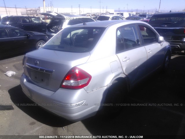 3N1BC1AP6BL381542 - 2011 NISSAN VERSA S/SL SILVER photo 4