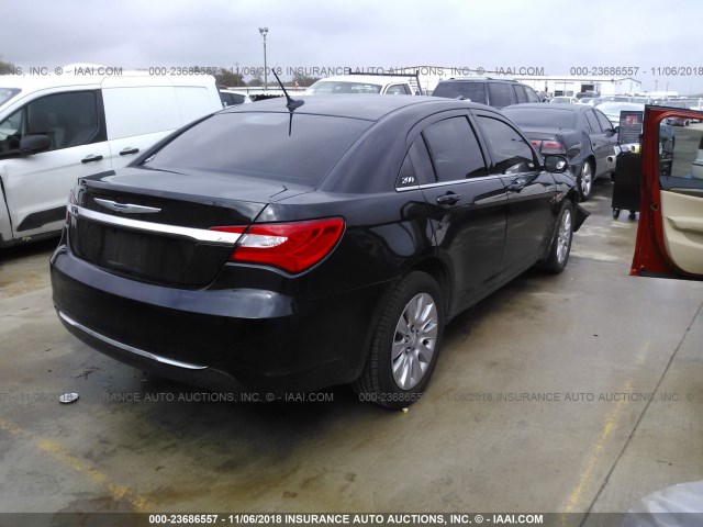 1C3CCBAB0EN212685 - 2014 CHRYSLER 200 LX BLACK photo 4