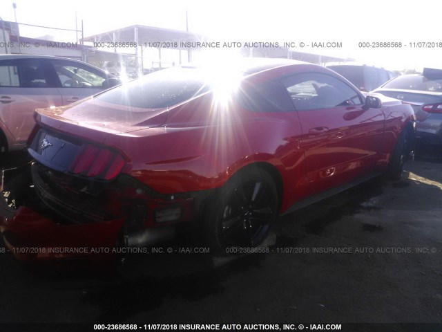 1FA6P8TH4G5237860 - 2016 FORD MUSTANG RED photo 4