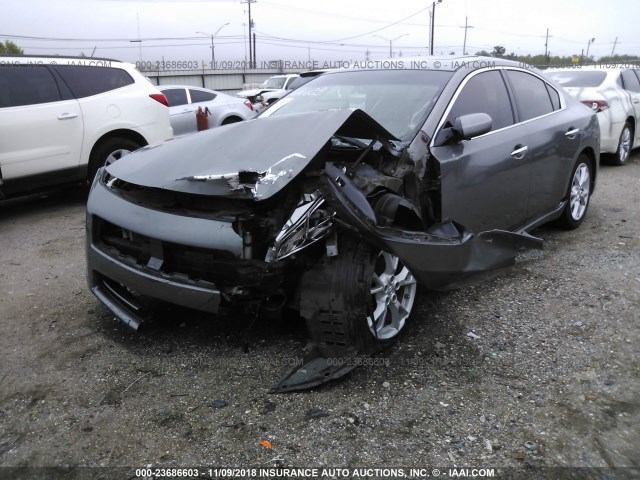 1N4AA5AP6EC471821 - 2014 NISSAN MAXIMA S/SV GRAY photo 2