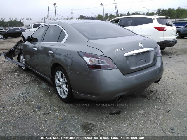 1N4AA5AP6EC471821 - 2014 NISSAN MAXIMA S/SV GRAY photo 3