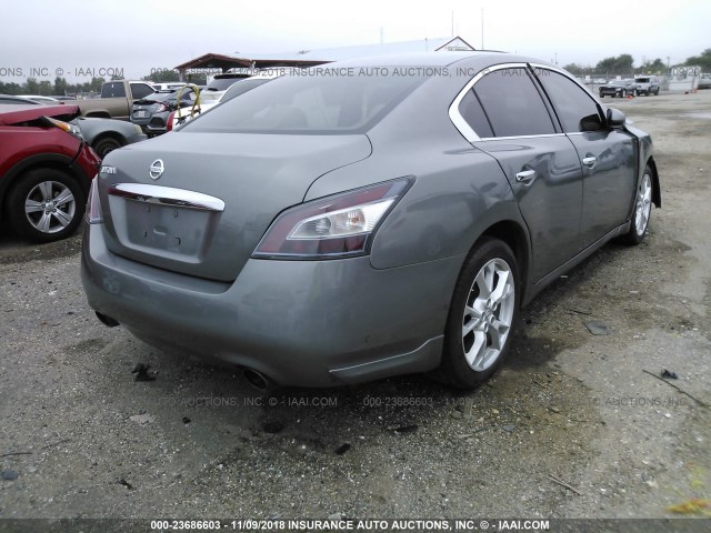 1N4AA5AP6EC471821 - 2014 NISSAN MAXIMA S/SV GRAY photo 4