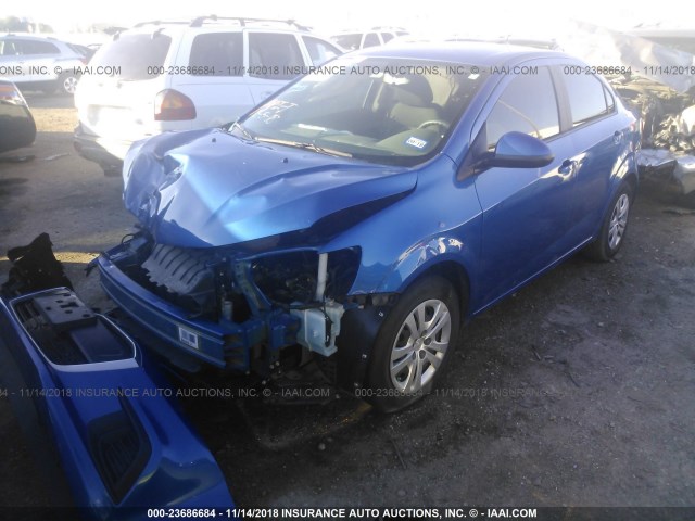 1G1JB5SH5H4142968 - 2017 CHEVROLET SONIC LS 蓝色 照片 2