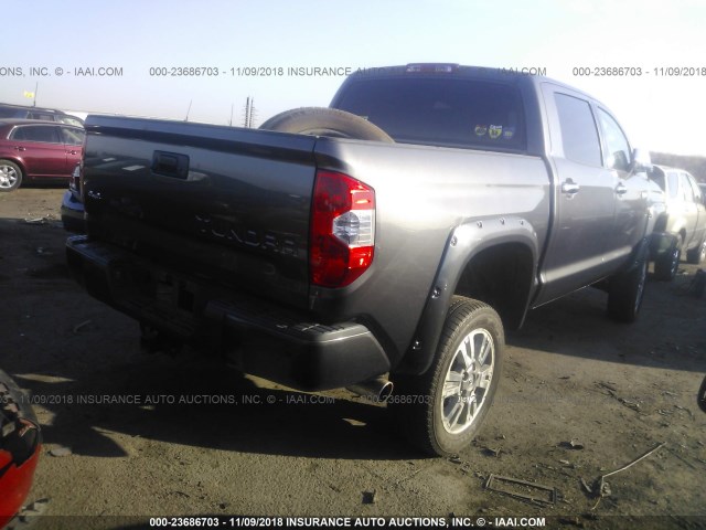 5TFAY5F17EX329738 - 2014 TOYOTA TUNDRA CREWMAX PLATINUM GRAY photo 4