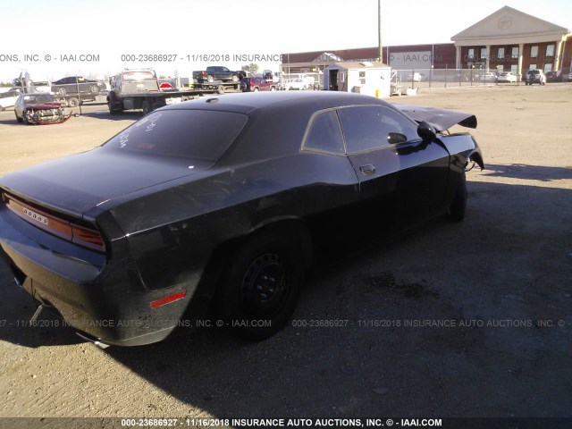 2C3CDYAG9EH101301 - 2014 DODGE CHALLENGER SXT BLACK photo 4