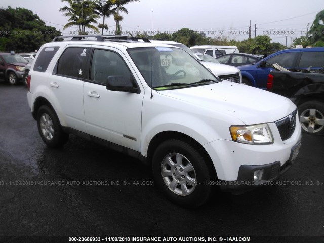 4F2CZ06138KM27272 - 2008 MAZDA TRIBUTE S WHITE photo 1