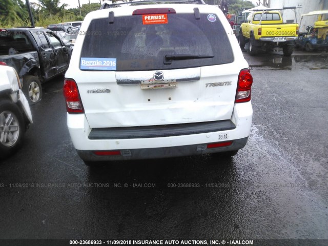 4F2CZ06138KM27272 - 2008 MAZDA TRIBUTE S WHITE photo 6