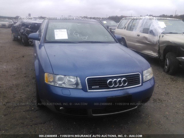 WAULT68E52A247693 - 2002 AUDI A4 3.0 QUATTRO BLUE photo 6