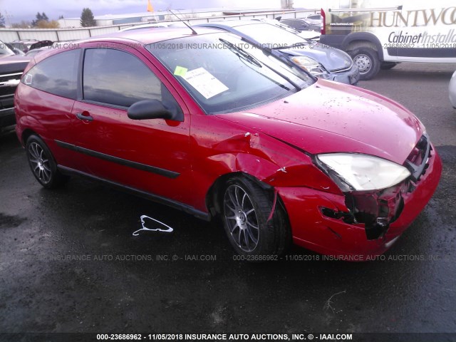 3FAFP31302R191542 - 2002 FORD FOCUS ZX3 RED photo 1