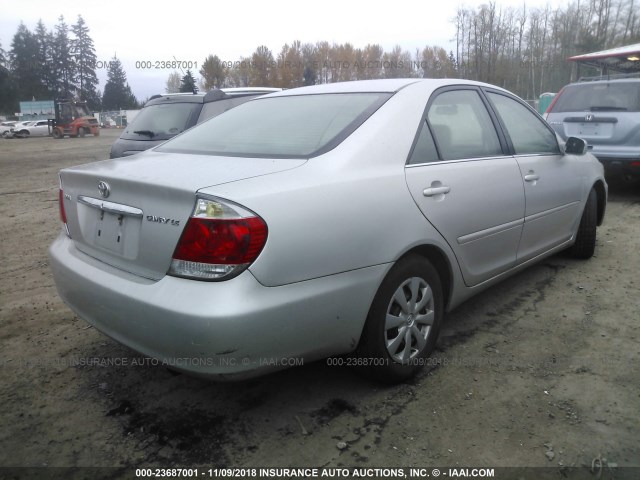 4T1BE30K76U658702 - 2006 TOYOTA CAMRY LE/XLE/SE SILVER photo 4