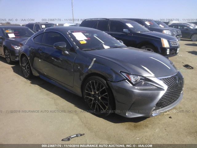 JTHHE5BC1G5014543 - 2016 LEXUS RC 350 GRAY photo 1