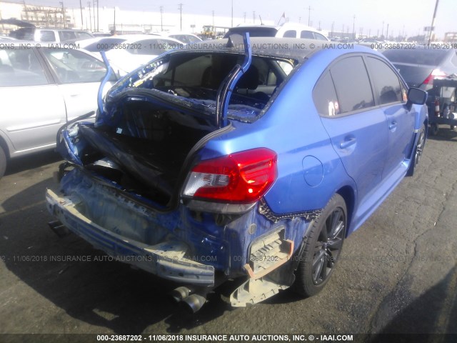 JF1VA1A62J9824225 - 2018 SUBARU WRX BLUE photo 4