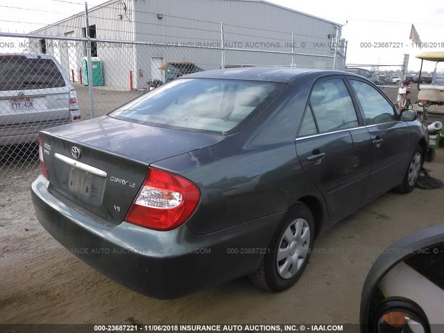 4T1BF32K93U556825 - 2003 TOYOTA CAMRY LE/XLE/SE GREEN photo 4