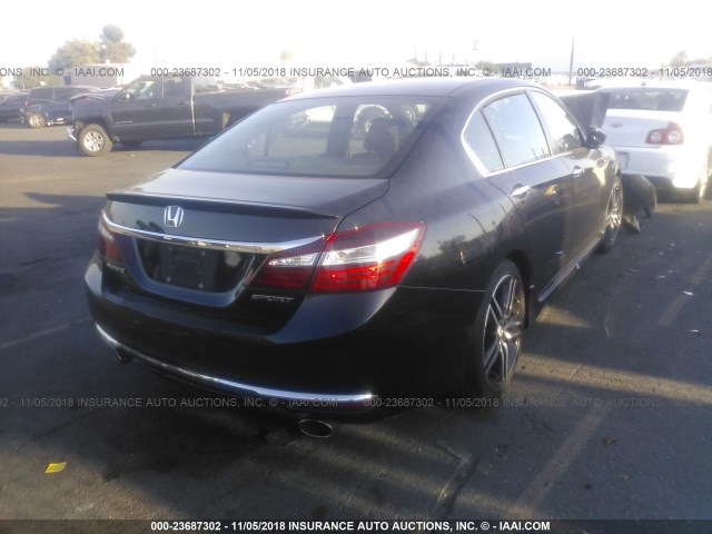 1HGCR2F51GA175879 - 2016 HONDA ACCORD SPORT BLACK photo 4