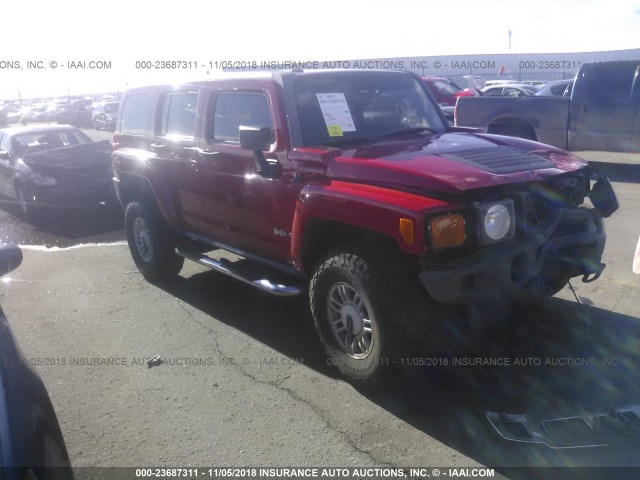 5GTDN136668100860 - 2006 HUMMER H3 RED photo 1