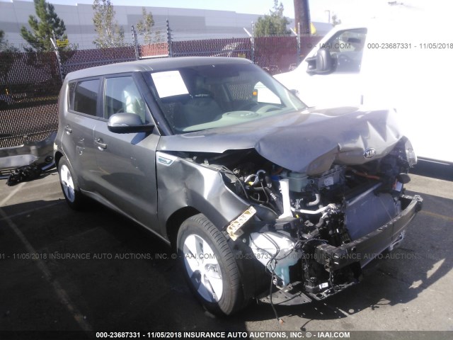 KNDJX3AE3G7011412 - 2016 KIA SOUL EV GRAY photo 1