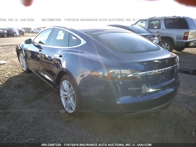 5YJSA1E19FF118815 - 2015 TESLA MODEL S BLUE photo 3