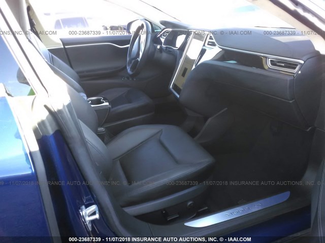 5YJSA1E19FF118815 - 2015 TESLA MODEL S BLUE photo 5