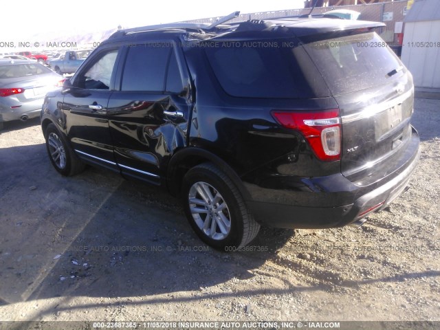 1FM5K7D87FGB30877 - 2015 FORD EXPLORER XLT BLACK photo 3