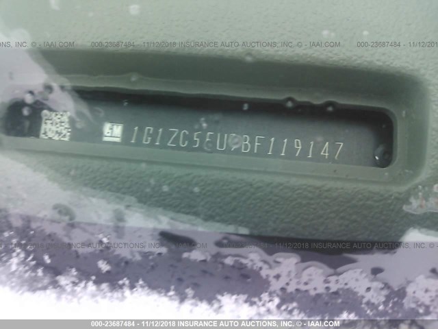 1G1ZC5EU9BF119147 - 2011 CHEVROLET MALIBU 1LT 黑色 照片 9