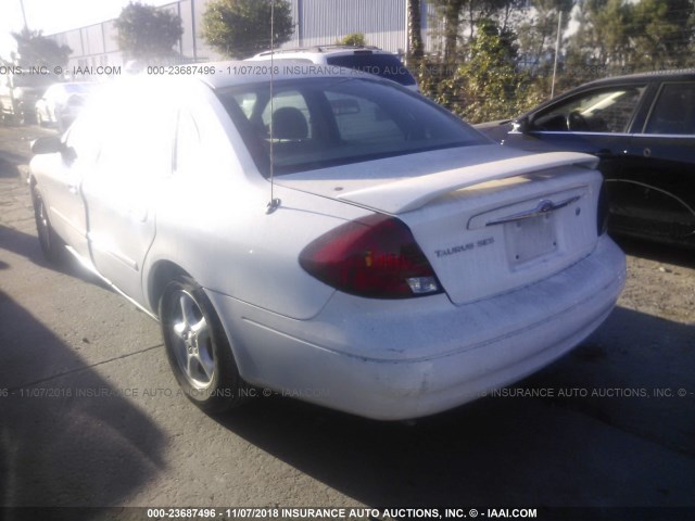 1FAHP55S03G122350 - 2003 FORD TAURUS SES WHITE photo 3