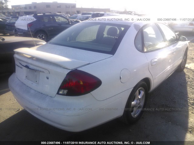 1FAHP55S03G122350 - 2003 FORD TAURUS SES WHITE photo 4