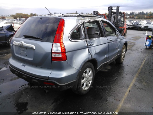 JHLRE48797C083487 - 2007 HONDA CR-V EXL Light Blue photo 4