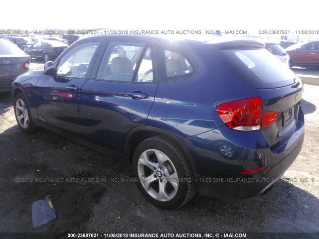 WBAVM1C59EVW49634 - 2014 BMW X1 SDRIVE28I BLUE photo 3