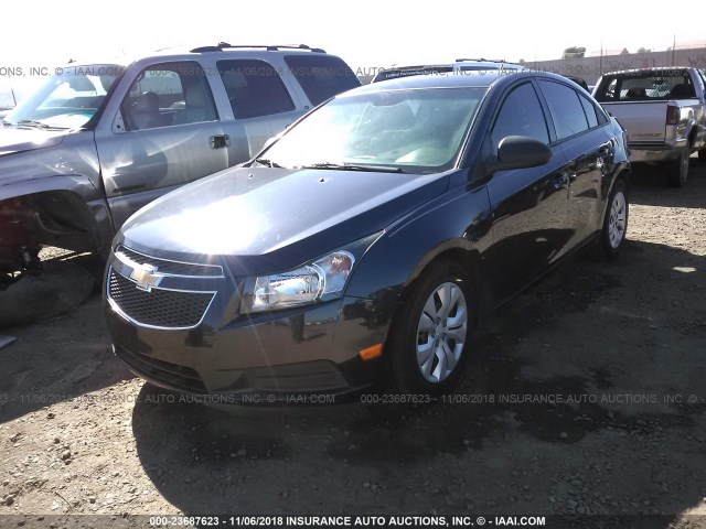 1G1PA5SH8E7314174 - 2014 CHEVROLET CRUZE LS BLUE photo 2