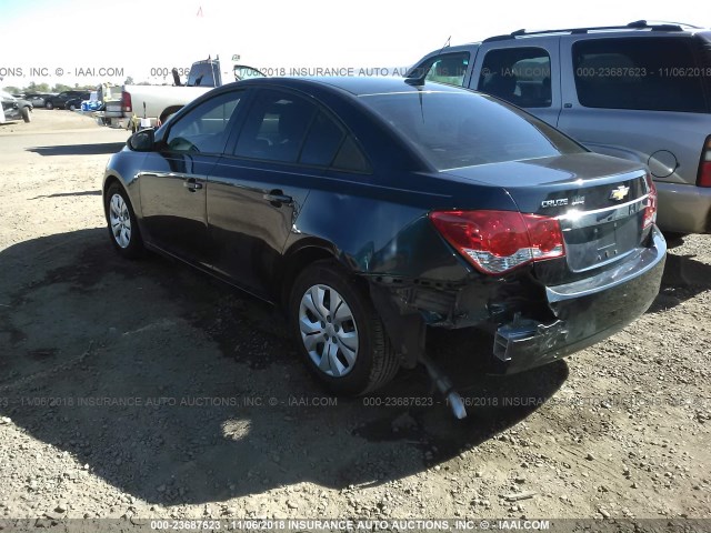 1G1PA5SH8E7314174 - 2014 CHEVROLET CRUZE LS BLUE photo 3