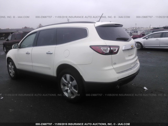 1GNKRJKD3EJ151959 - 2014 CHEVROLET TRAVERSE LTZ WHITE photo 3