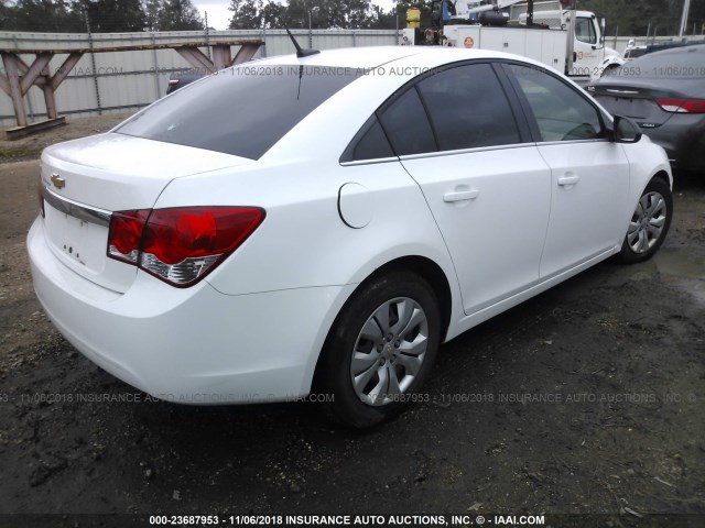 1G1PC5SHXC7258424 - 2012 CHEVROLET CRUZE LS WHITE photo 4