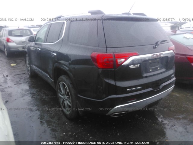 1GKKNXLS7HZ142065 - 2017 GMC ACADIA DENALI BLACK photo 3