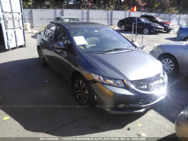 2HGFB2F98DH515370 - 2013 HONDA CIVIC EXL GRAY photo 1