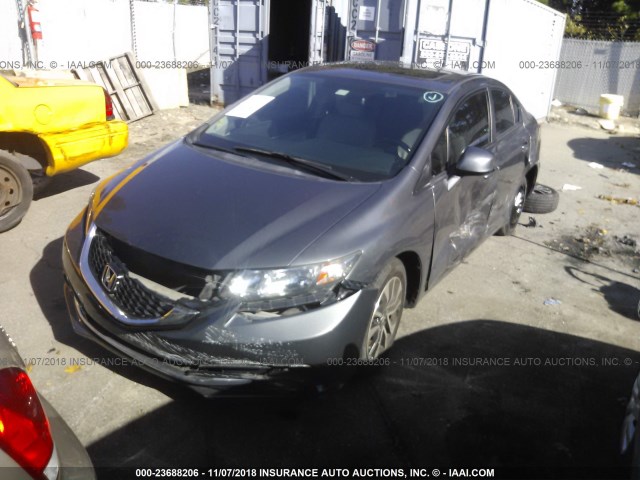 2HGFB2F98DH515370 - 2013 HONDA CIVIC EXL GRAY photo 2