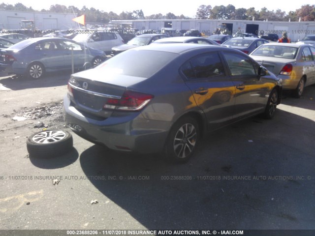 2HGFB2F98DH515370 - 2013 HONDA CIVIC EXL GRAY photo 4