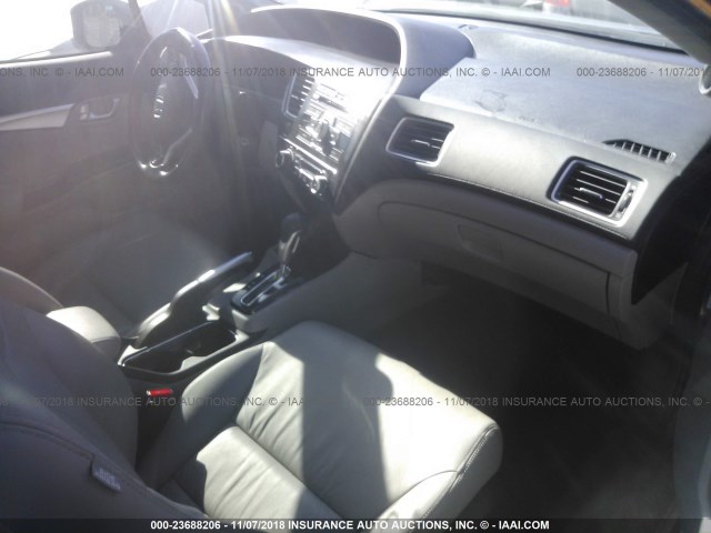 2HGFB2F98DH515370 - 2013 HONDA CIVIC EXL GRAY photo 5