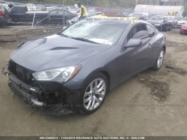 KMHHT6KDXEU117870 - 2014 HYUNDAI GENESIS COUPE 2.0T GRAY photo 2