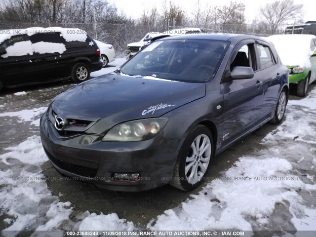 JM1BK343481120138 - 2008 MAZDA 3 HATCHBACK GRAY photo 2