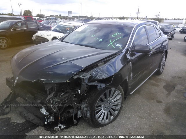 1LNHL9DK5DG601942 - 2013 LINCOLN MKS BLACK photo 2