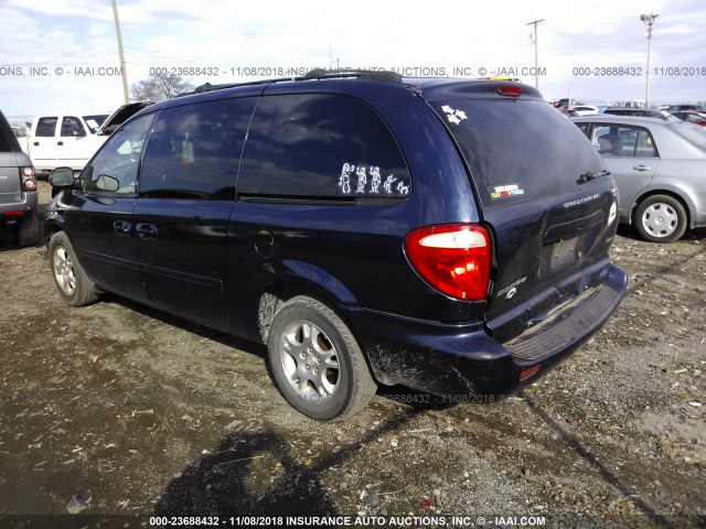 2D8GP44L24R601378 - 2004 DODGE GRAND CARAVAN SXT BLUE photo 3