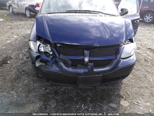 2D8GP44L24R601378 - 2004 DODGE GRAND CARAVAN SXT BLUE photo 6